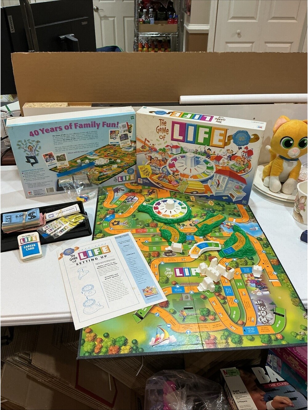 The Game of Life 40th Anniversary Board Game 1999 - 5 Player. No Red Car